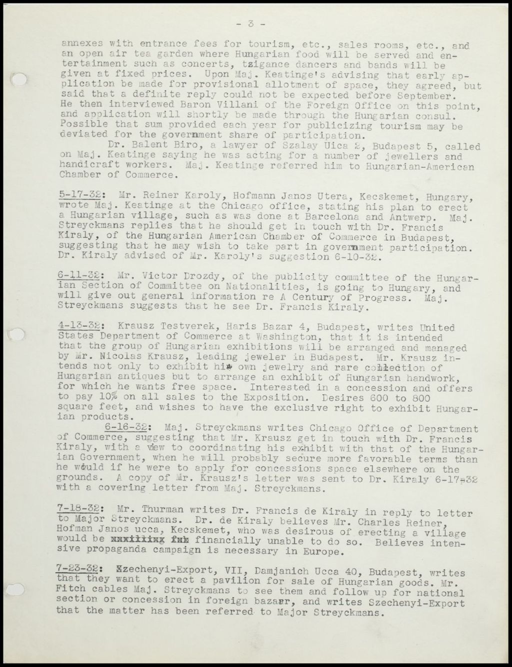 Foreign Participation, 1930 (Folder 11-124)
