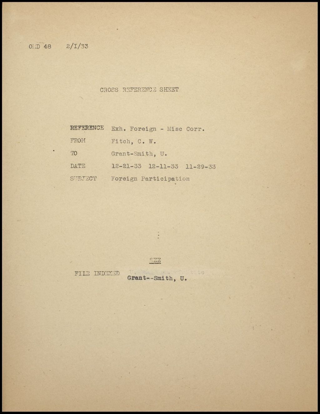 Exhibits, Foreign, Correspondence, June 1933 (Folder 11-132)