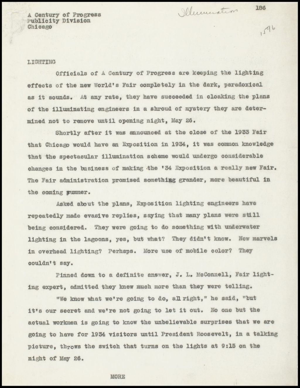 Illumination, 1934 (Folder 14-142)