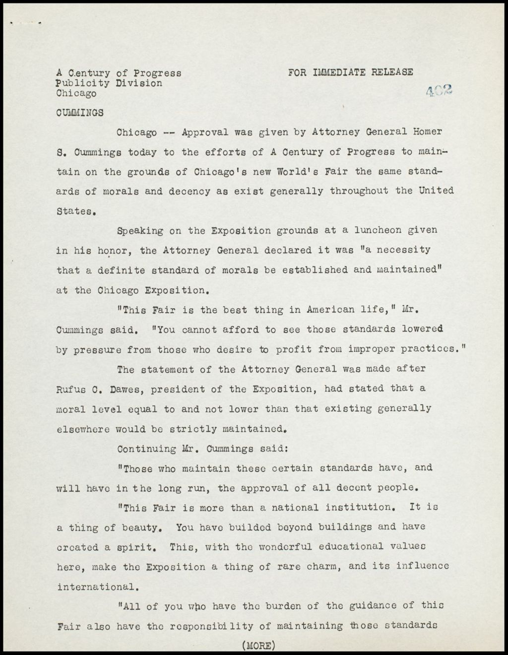 Management, 1933-1934 (Folder 14-147)