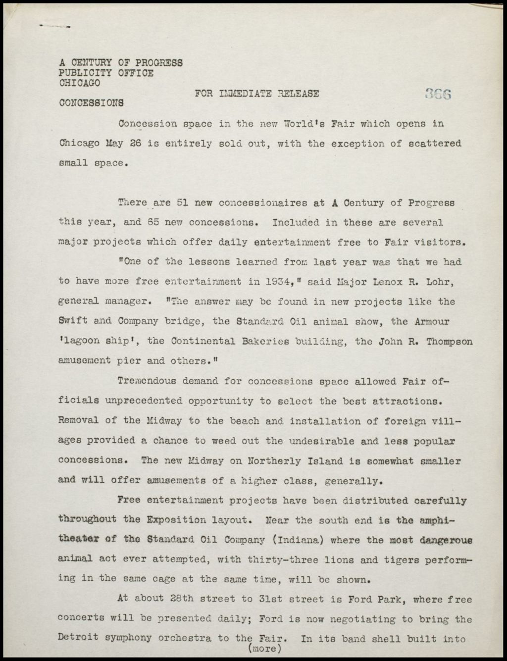 Concessions - General Remarks, 1934 (Folder 14-171)