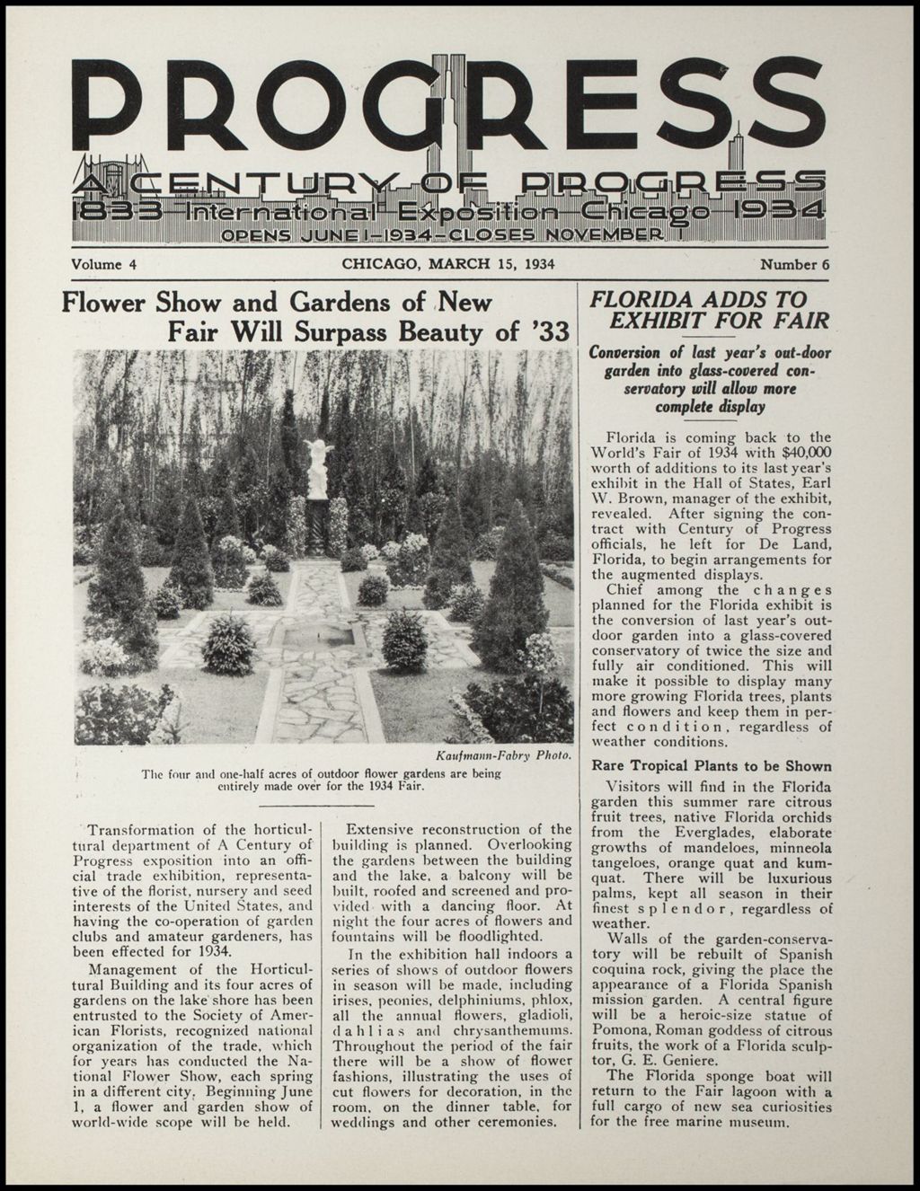 Miniature of Progress, vol. 4, no. 6, March 15, 1934
