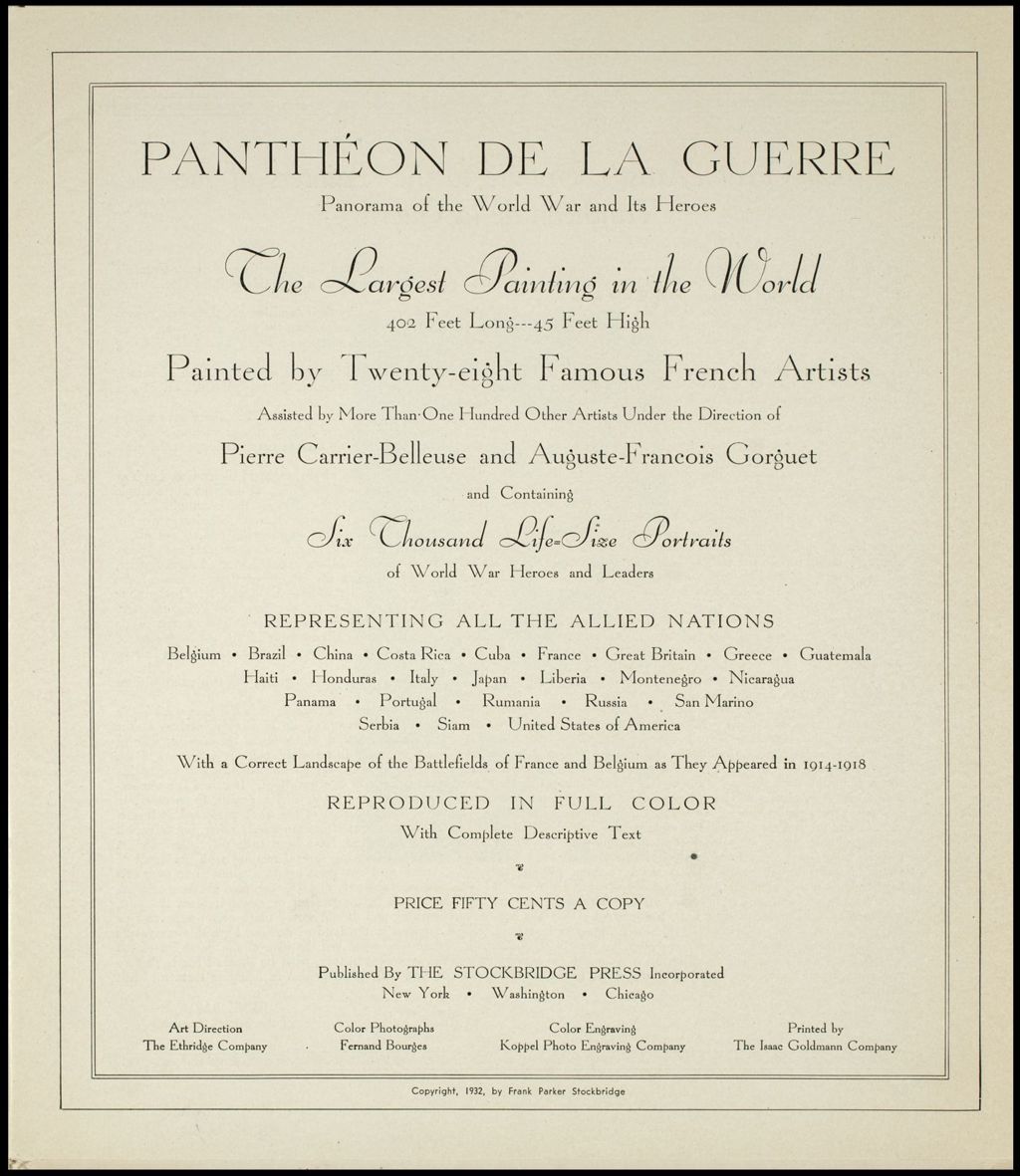 Panthéon de la guerre (Folder 16-246)