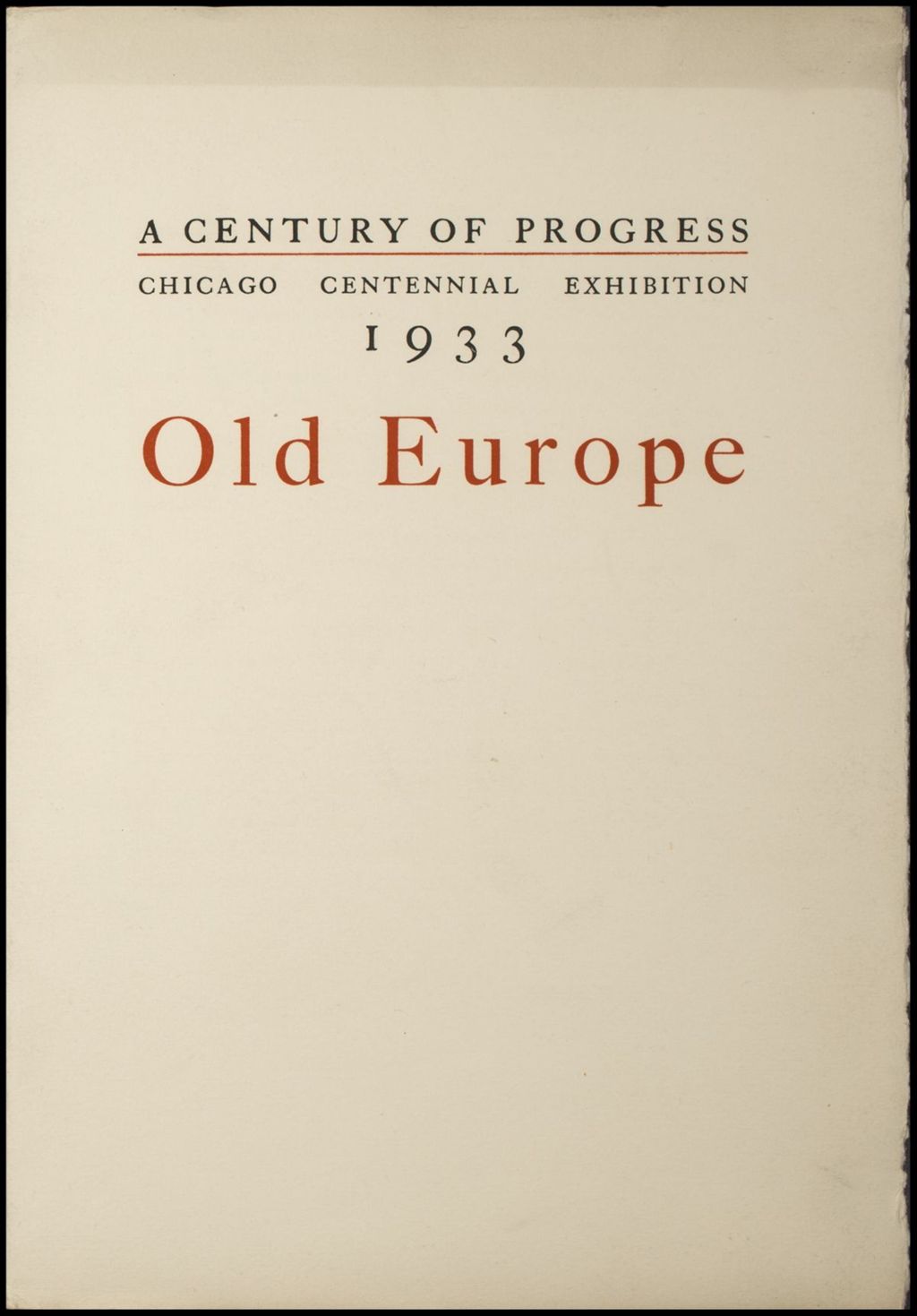 Old Europe (Folder 16-279)