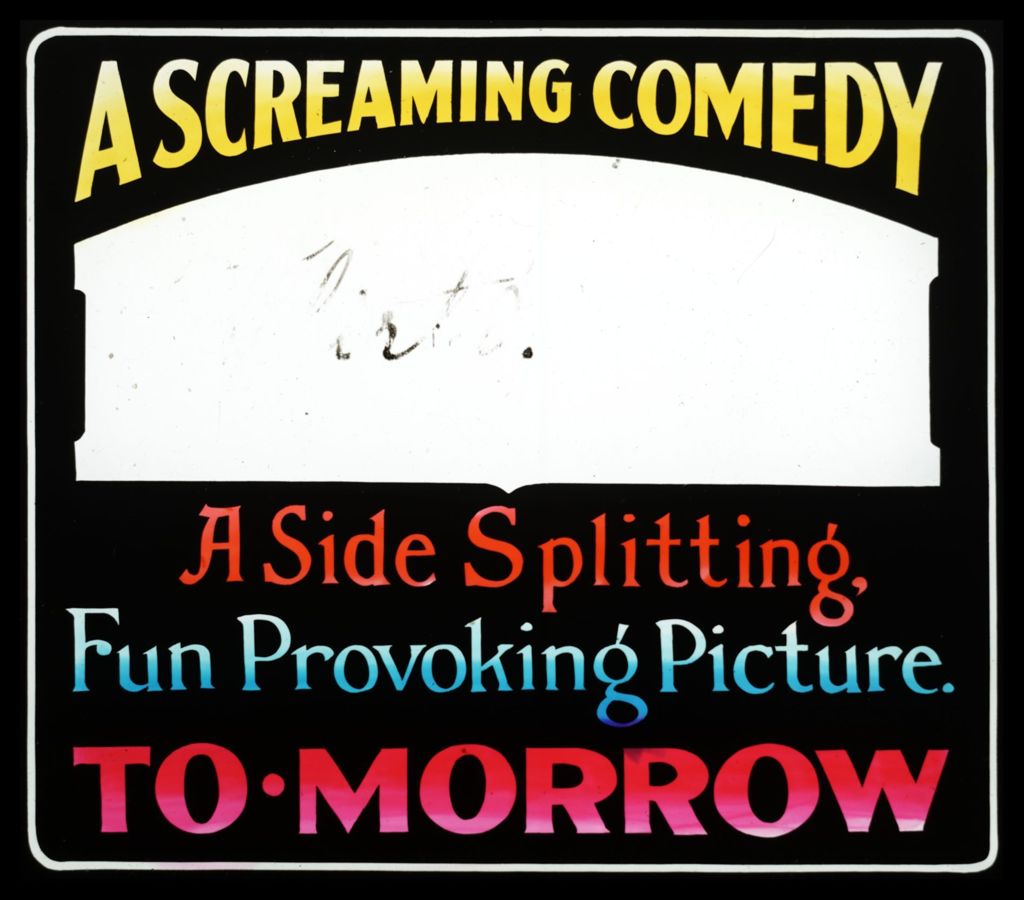 Miniature of Sign announcing an upcoming comedy show.