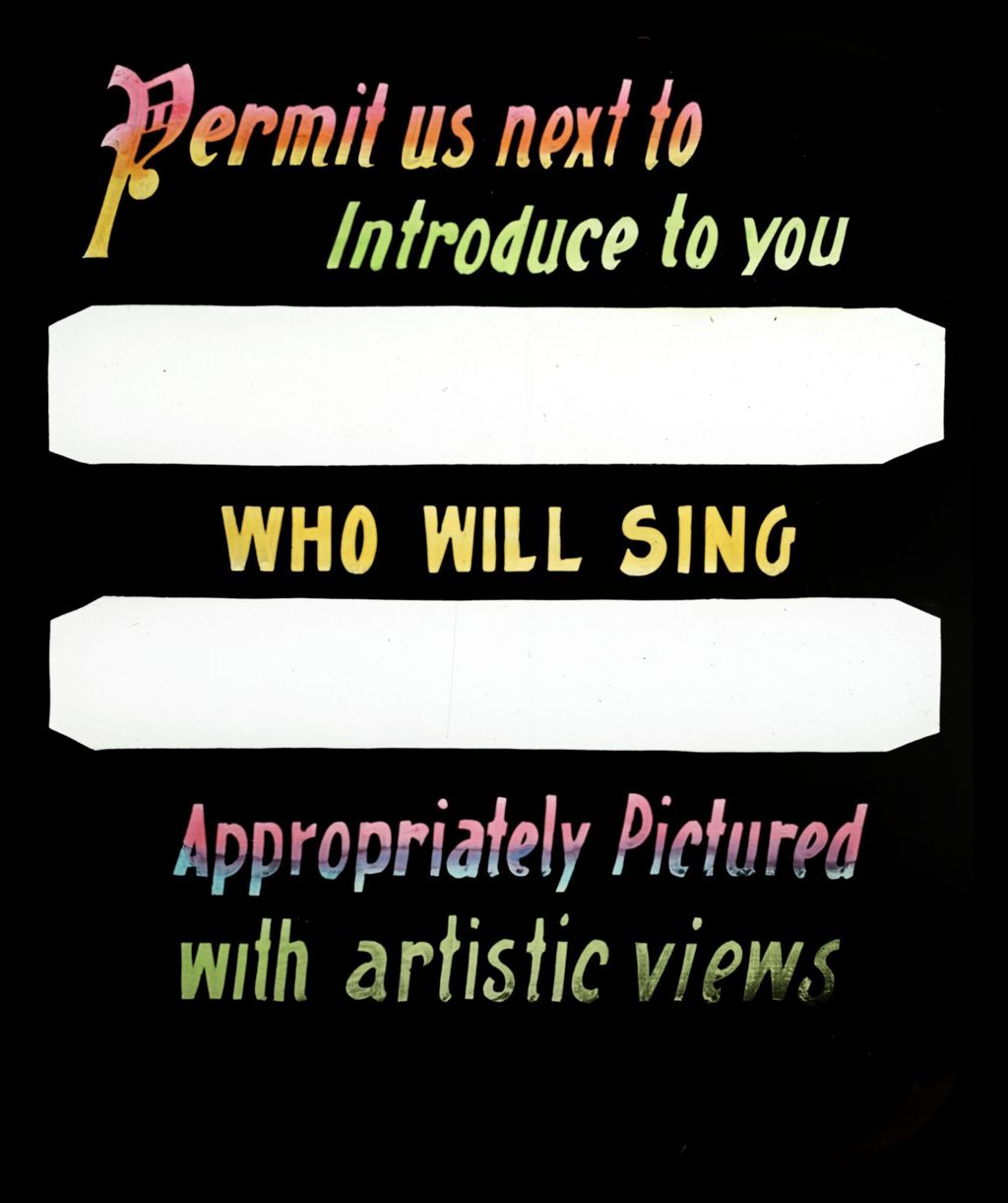 Miniature of Sign announcing an upcoming singing performance
