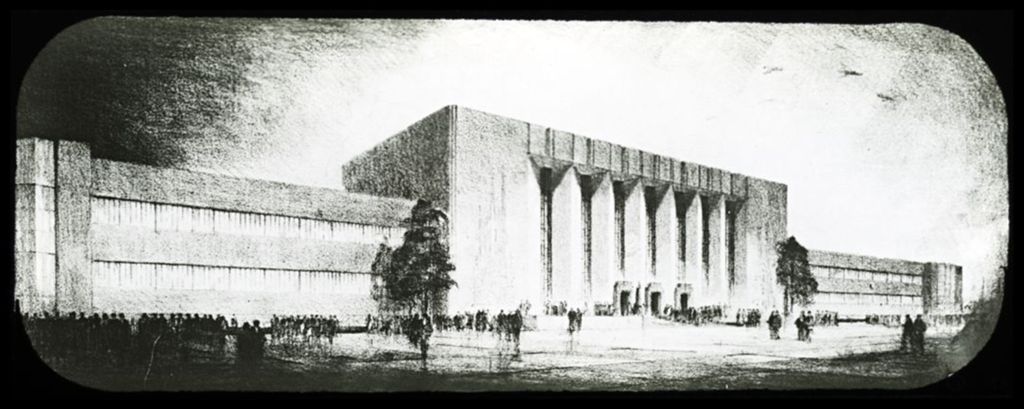Architectural drawing of the Century of Progress Administration Building