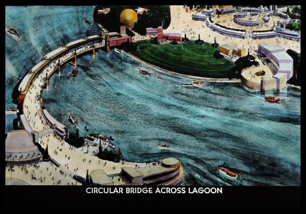 Miniature of The circular bridge across the south end of the lagoon.