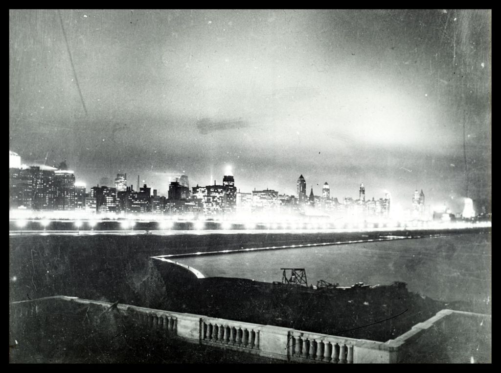 Miniature of View of the Chicago skyline at night.