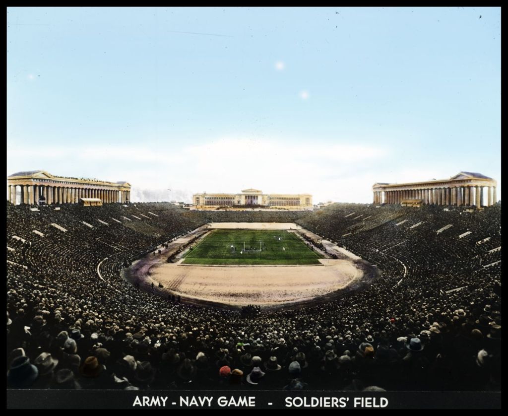 Miniature of The Army-Navy football game at Soldier's Field.