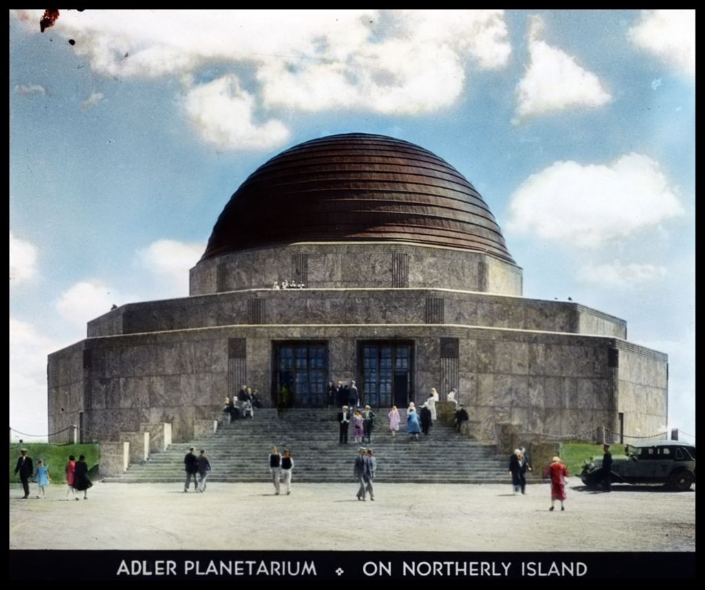 Miniature of Exterior view of the Adler Planetarium on Northerly Island.