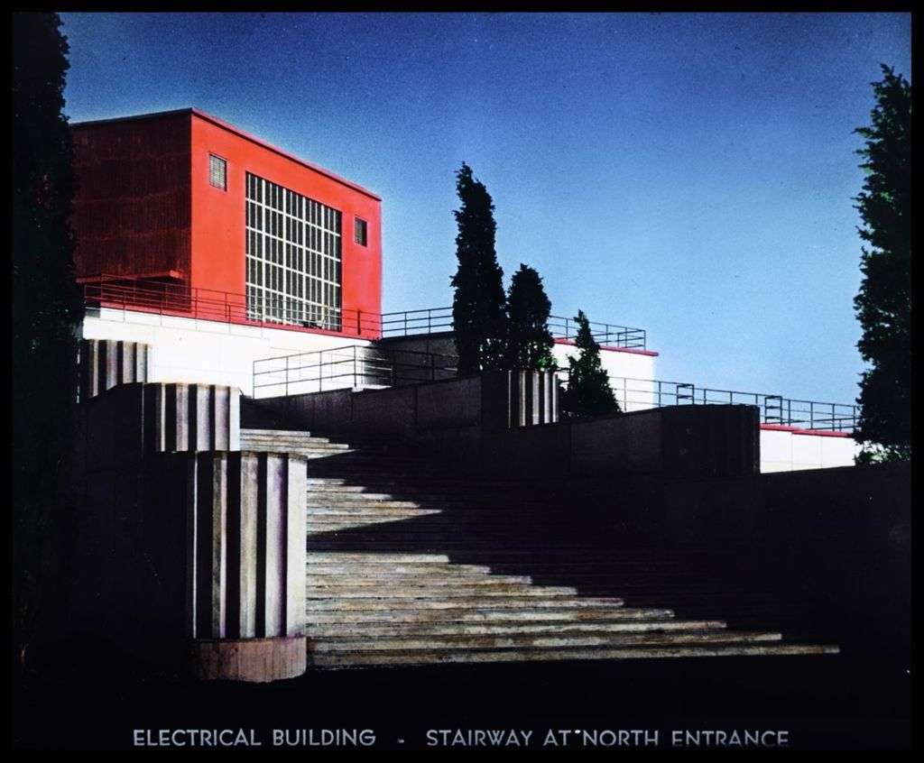 Miniature of The stairway to the north entrance of the Electrical Building.