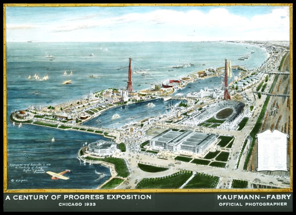 Miniature of Aerial view of the 1933 Century of Progress from the north.