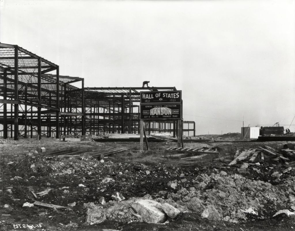 Miniature of Court of States exhibition under construction in 1933.
