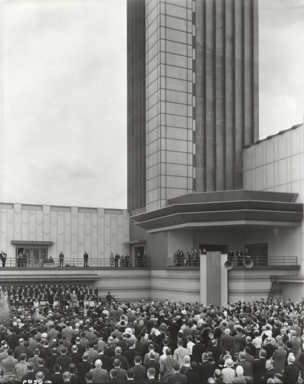Miniature of The building dedication ceremony of the Century of Progress Hall of Science.