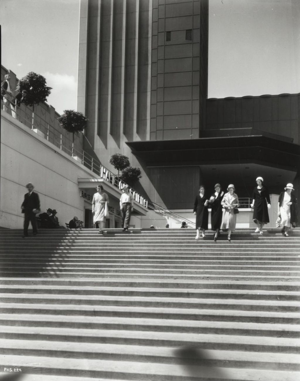 Miniature of View of the stairway leading up to the Hall of Science Tower.