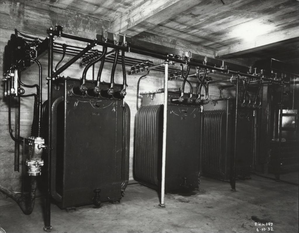 Electrical apparatus powering the Hall of Science building.