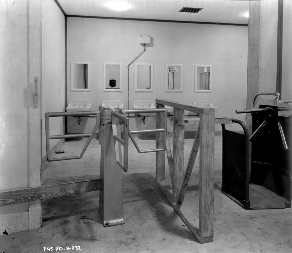 Miniature of View of the bathroom turnstile inside the Hall of Science