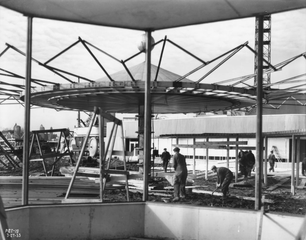Miniature of Construction of the Gazebo for the Enchanted Island exhibit