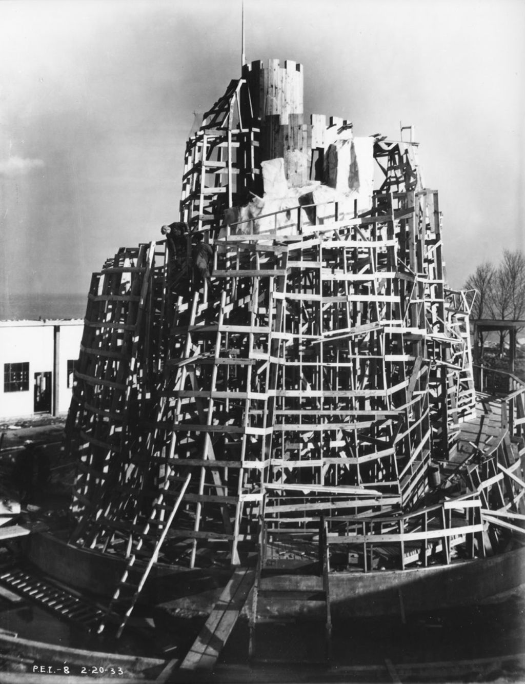 Miniature of Enchanted Isle during construction
