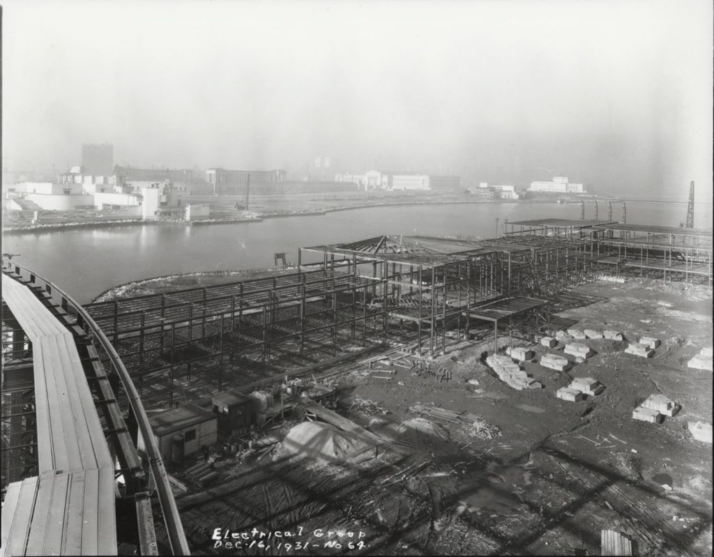 Miniature of The Electrical Group exhibition building under construction in preparation for A Century of Progress.