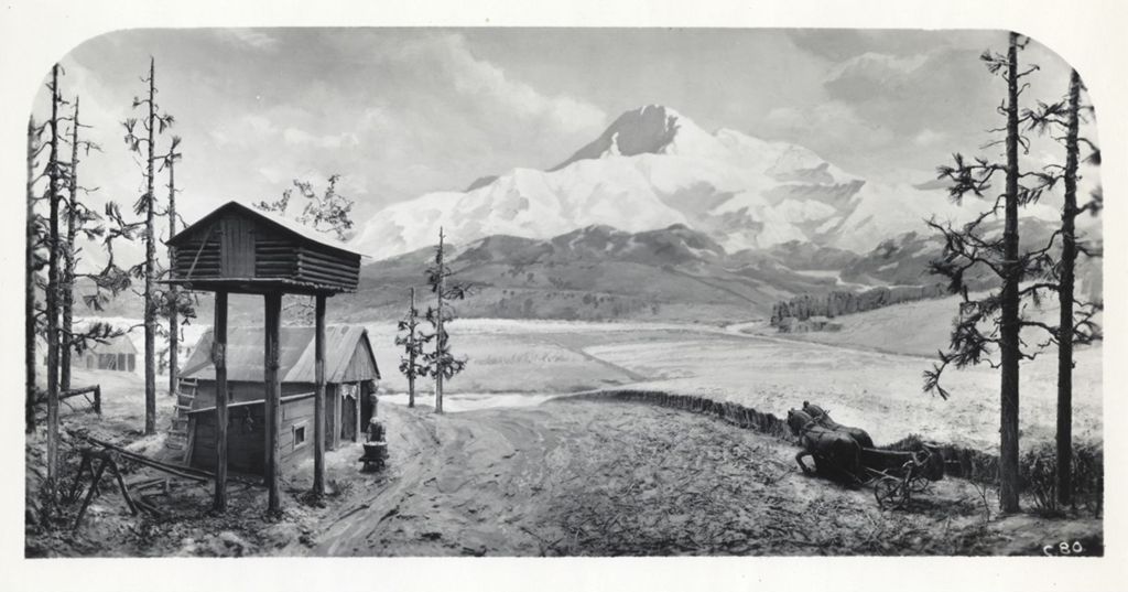 Diorama of the Alaskan outdoors