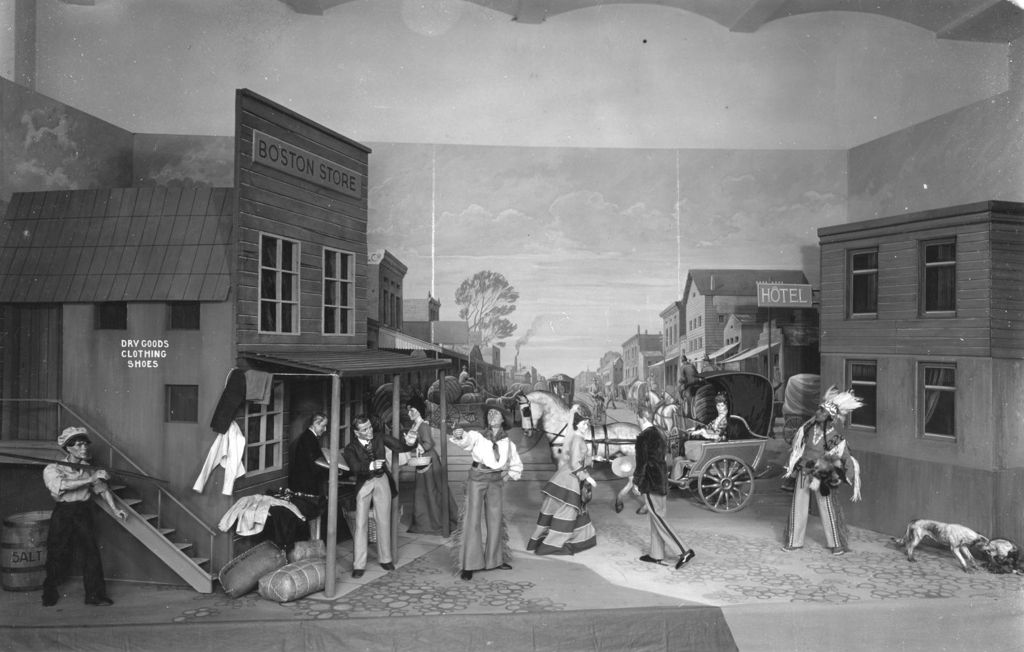 Diorama of the first store of the Stix, Baer & Fuller in 1881 founded by the Baer Brothers