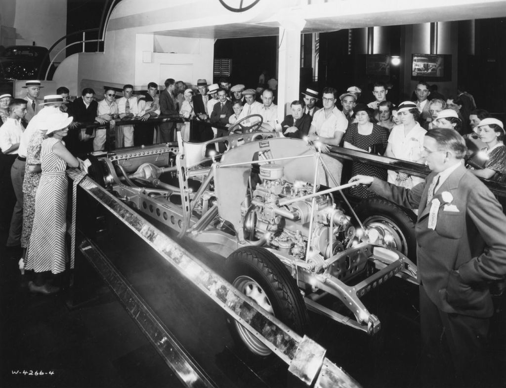 Miniature of The Hupmobile exhibit at A Century of Progress International Exposition, ca. 1933-1934.