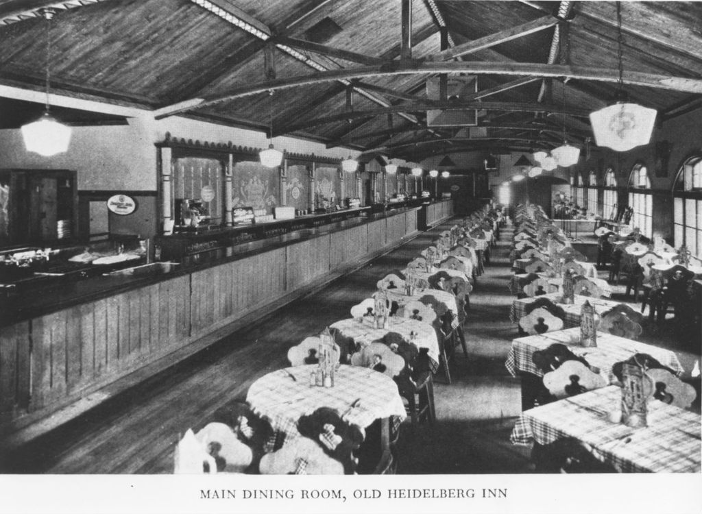 Replica of main dining room of the Heidelberg Inn