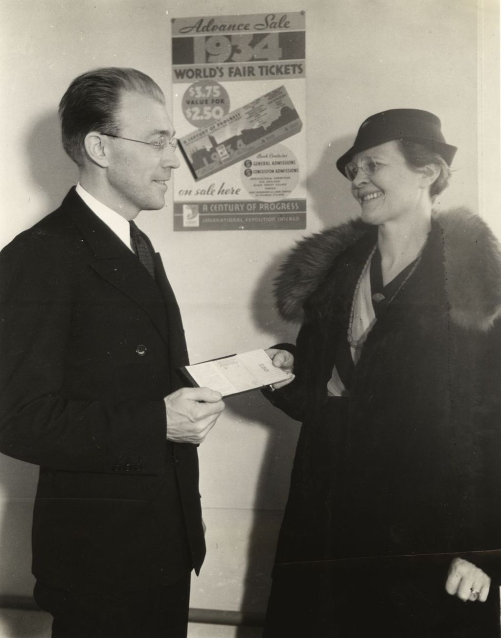 Miniature of The first season ticket buyer to the 1934 fair season