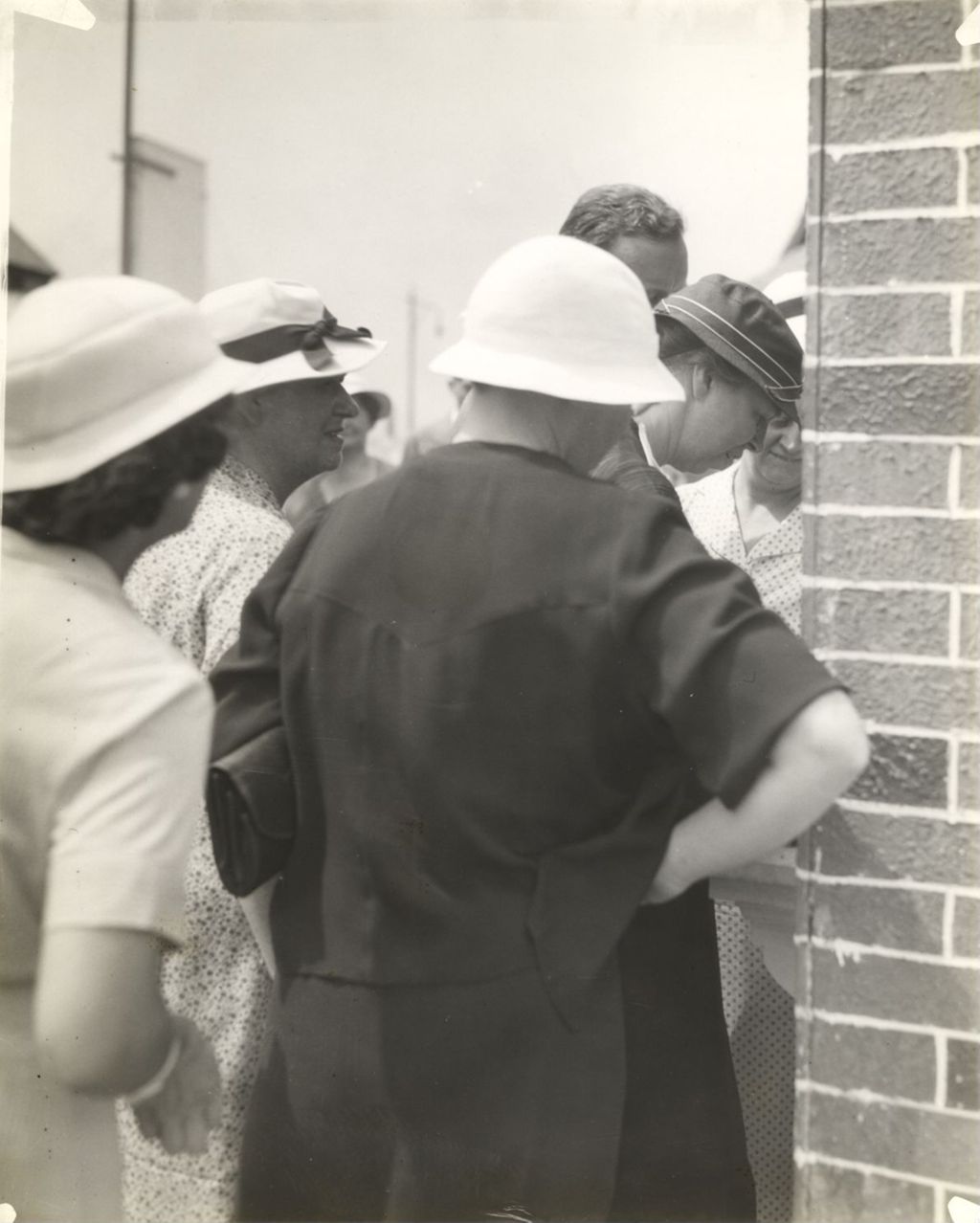 Miniature of First Lady Mrs. Eleanor Roosevelt, wife of U.S. President Franklin Delano Roosevelt, tours the Century of Progress International Exposition in July of 1934.
