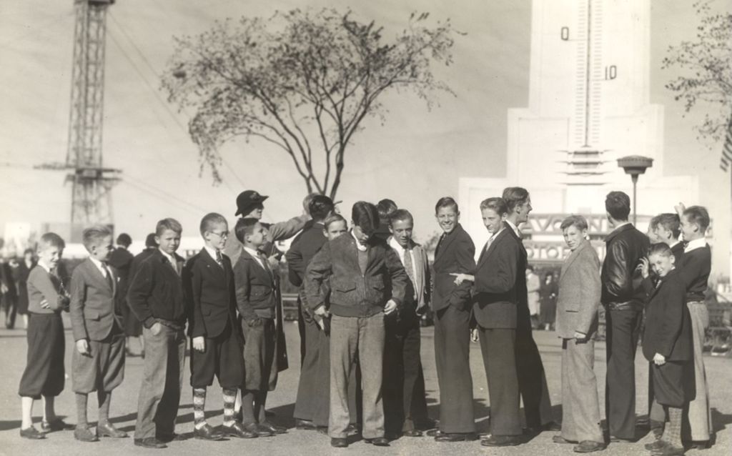 Boys from Lawrence hall saw the World's Fair as guests of Mandel Brothers State street department store