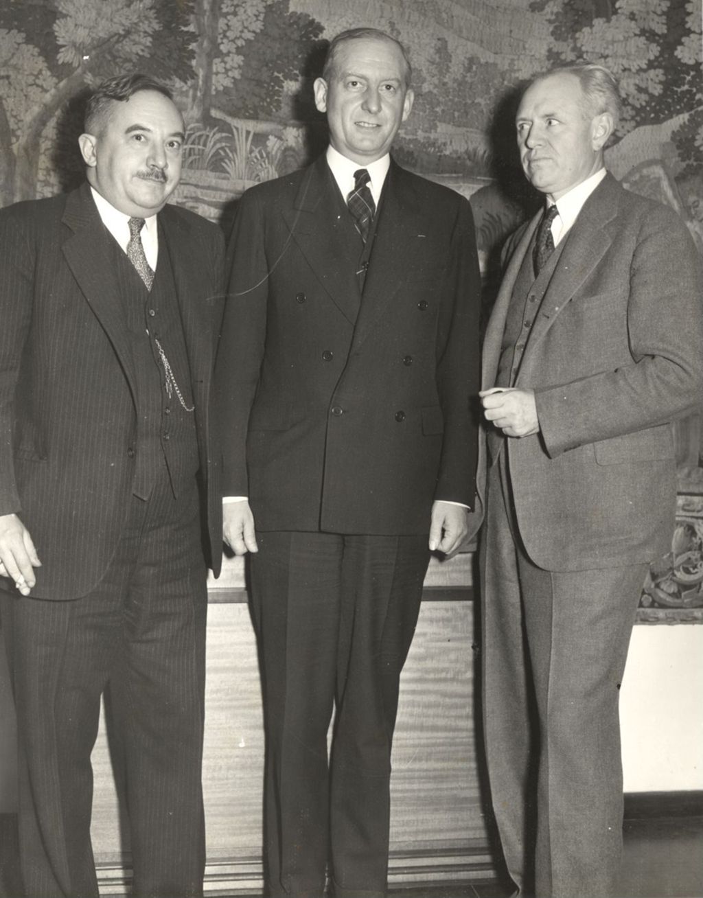 Miniature of Three individuals with the National Advisory Council for A Century of Progress.
