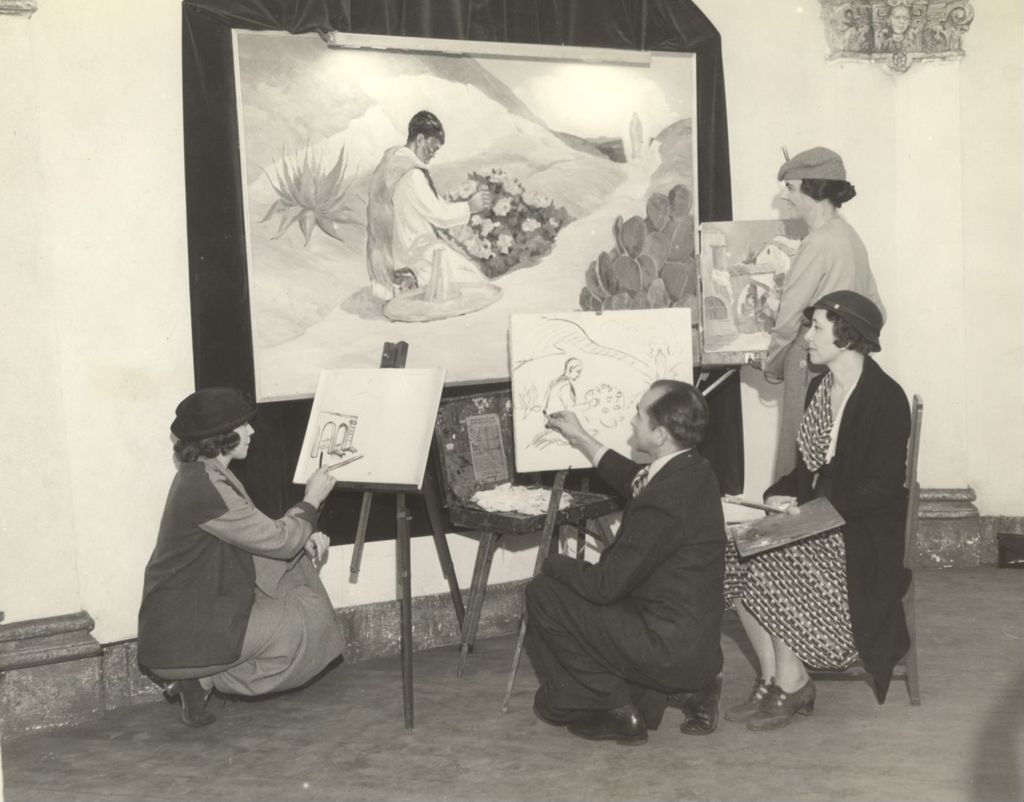 Art class at the Century of Progress Mexican Village