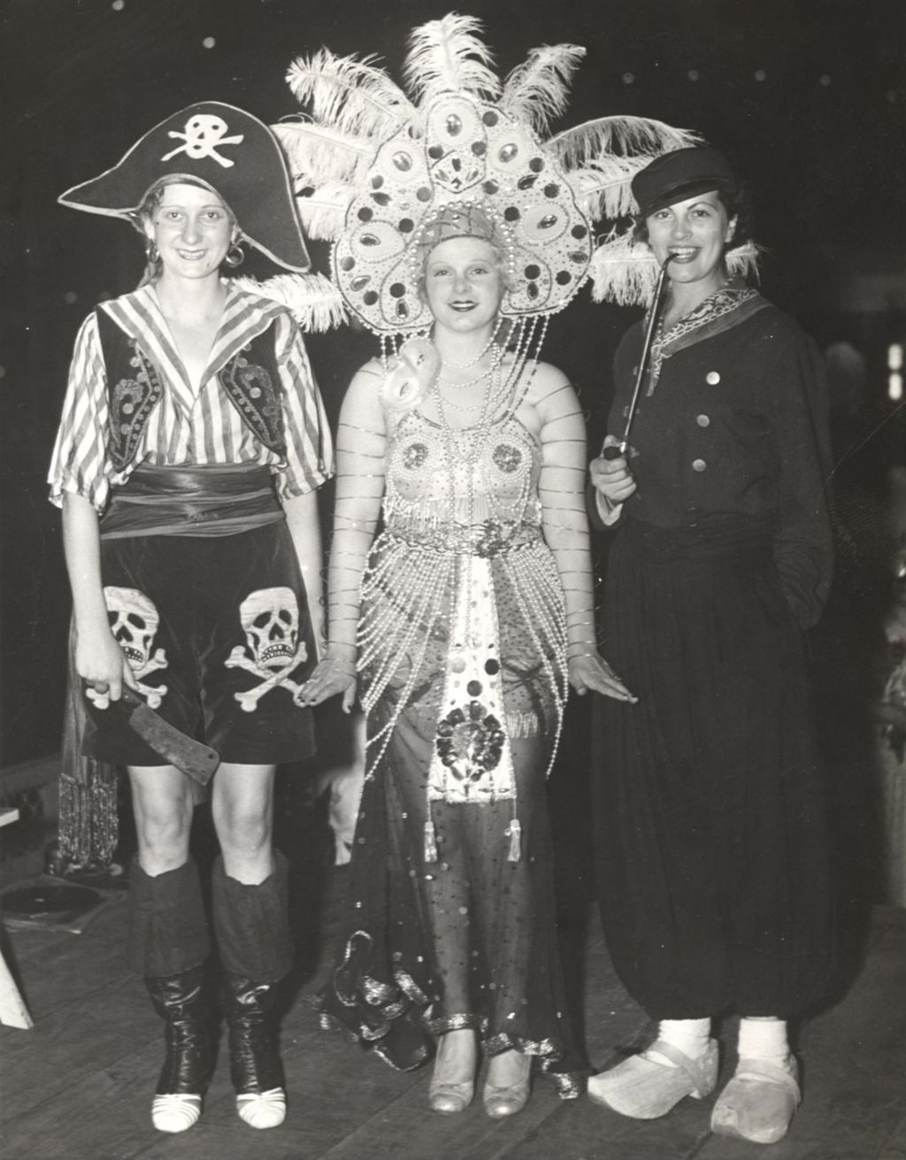 Miniature of Participants in the 'Parade of the Masques,' which was held on the Boardwalk of the Midway.
