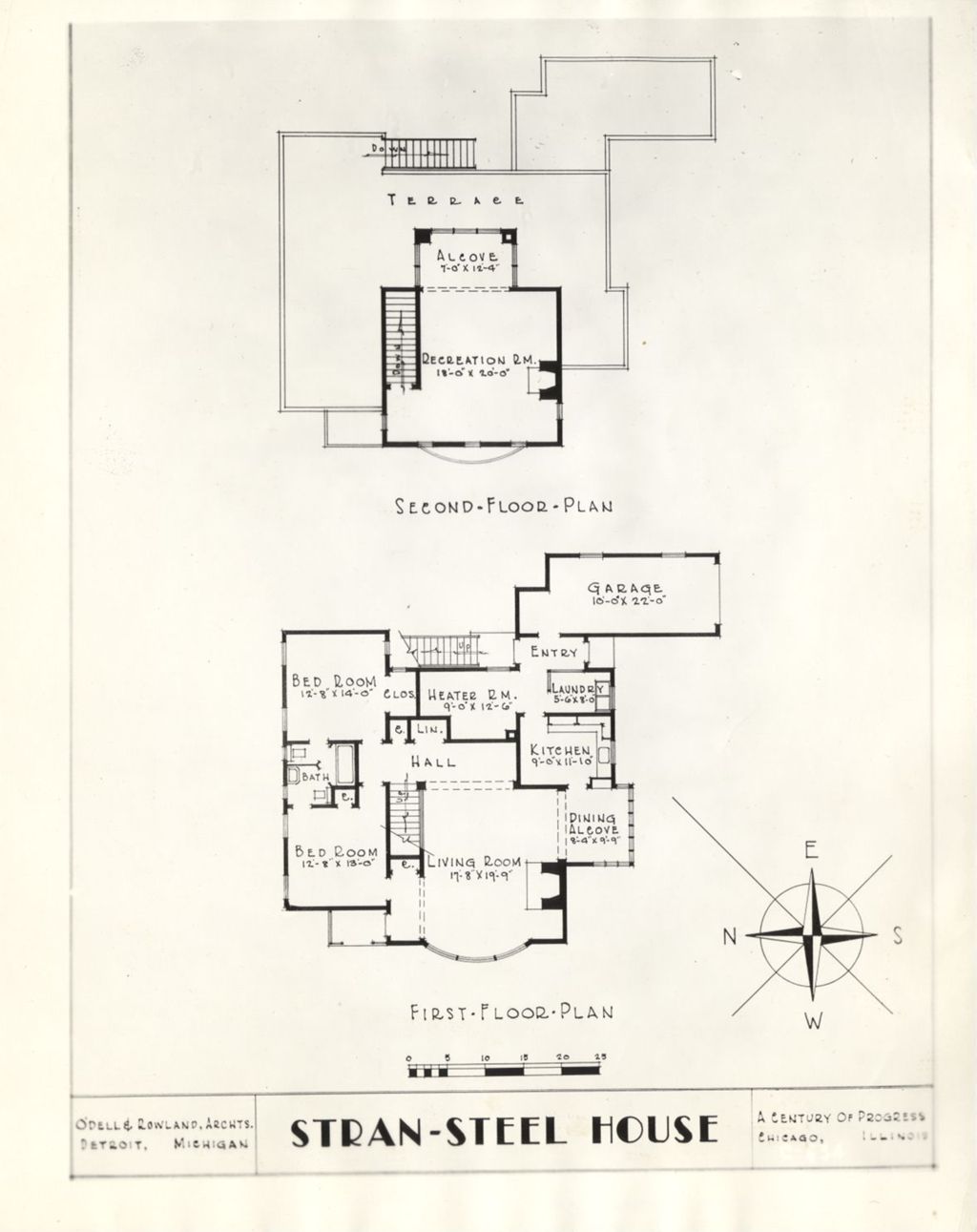 Floor plan for the Stran-Steel House exhibit