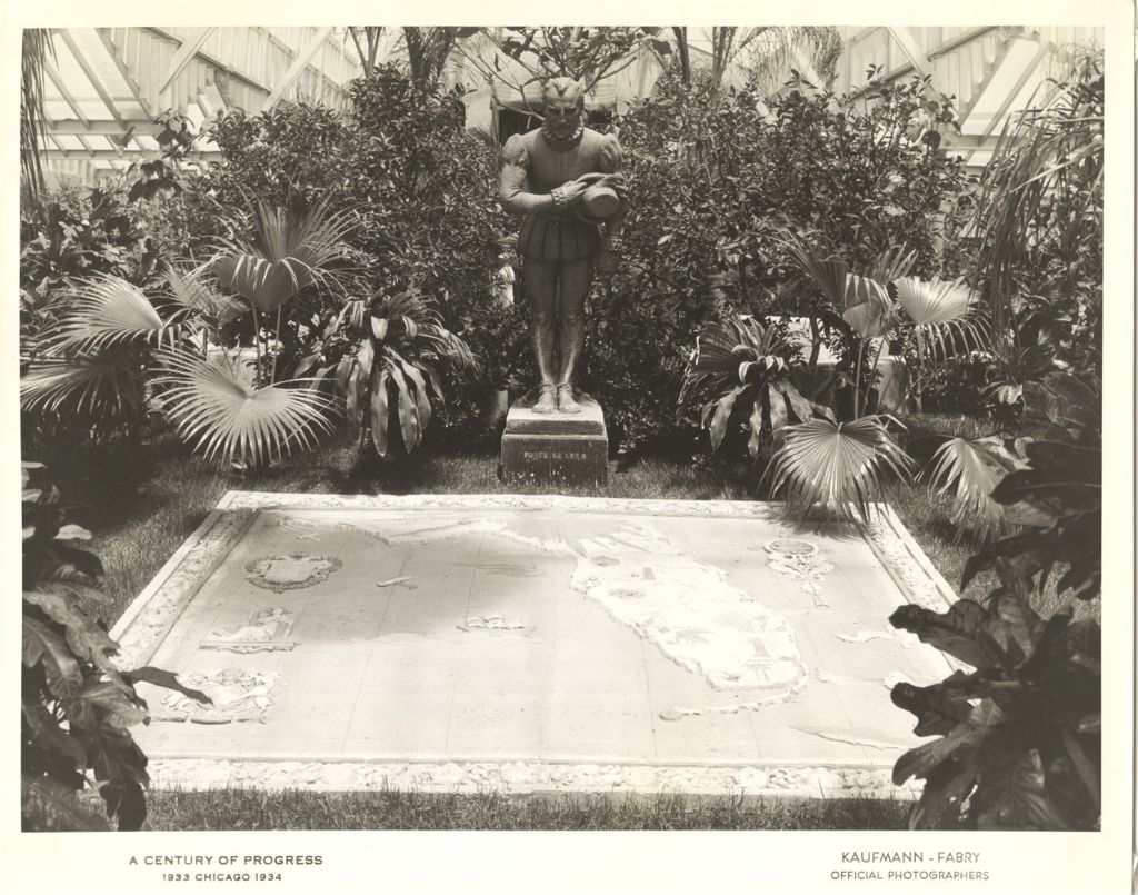 Miniature of Statue of Ponce de Leon at the Horticultural Building Exhibit, Century of Progress International Exposition.