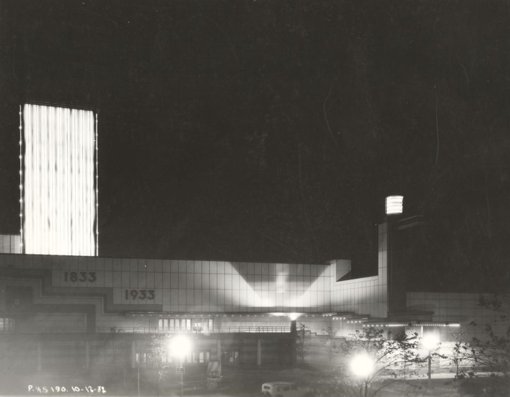 Night view of the Hall of Science