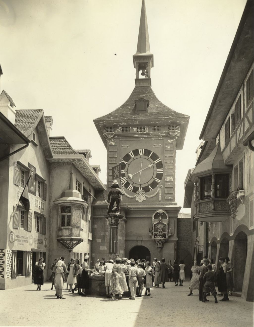 Clock tower faces the public square