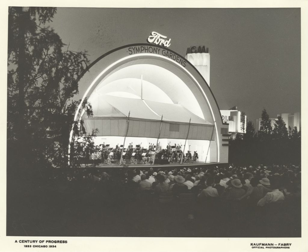 Miniature of Orchestral performance at Ford's Symphony Gardens bandshell