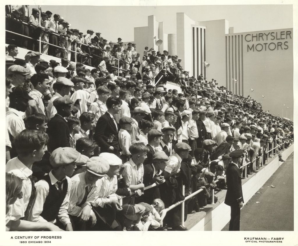 Miniature of Crowd watching a stunt driving demonstration