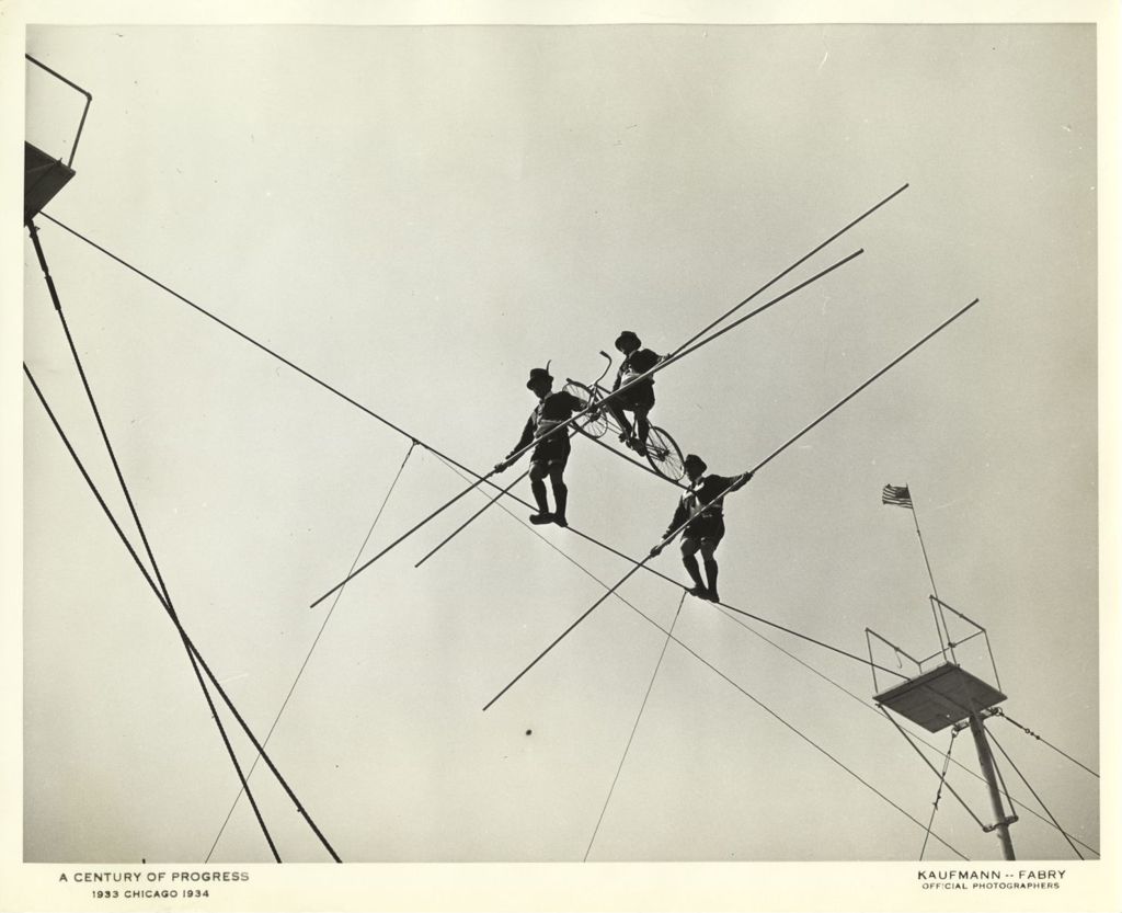 Miniature of High-wire artists at the Century of Progress International Exposition.