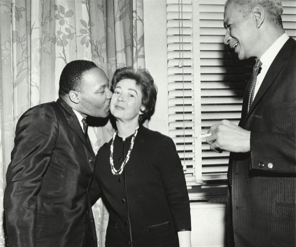 Miniature of Martin Luther King, Jr. kisses Betsy Berry