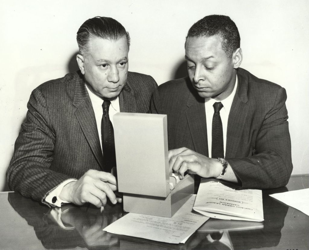 Miniature of Earl Strayhorn and Judge Sidney Jones, Jr.