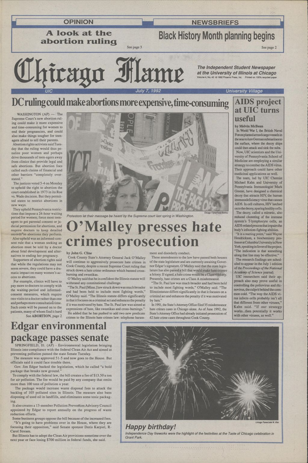 Chicago Flame (July 7, 1992)