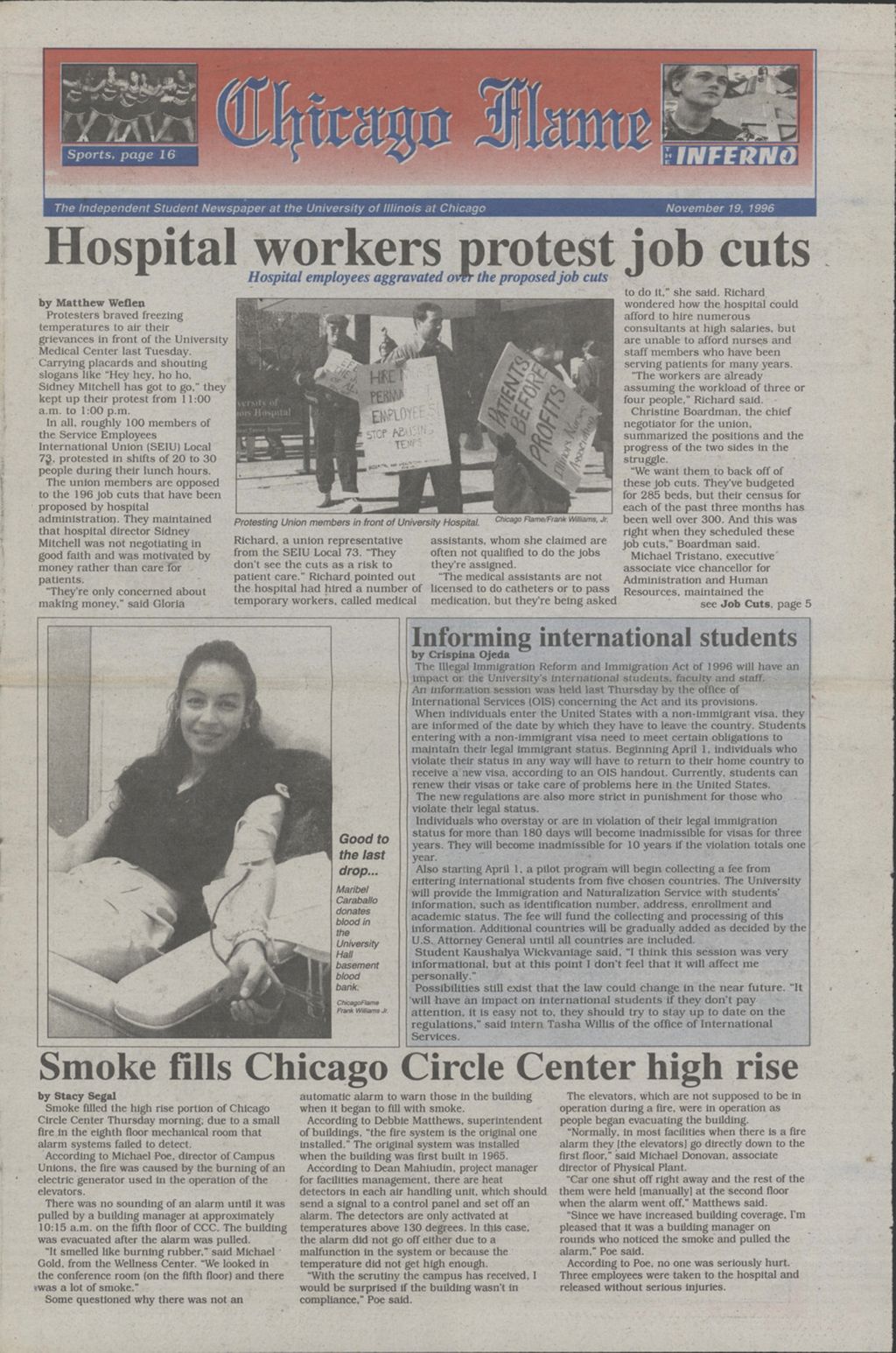 Chicago Flame (November 19, 1996)