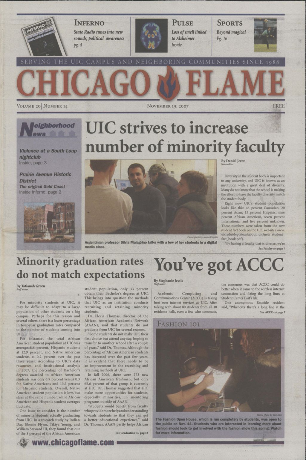 Miniature of Chicago Flame (November 19, 2007)