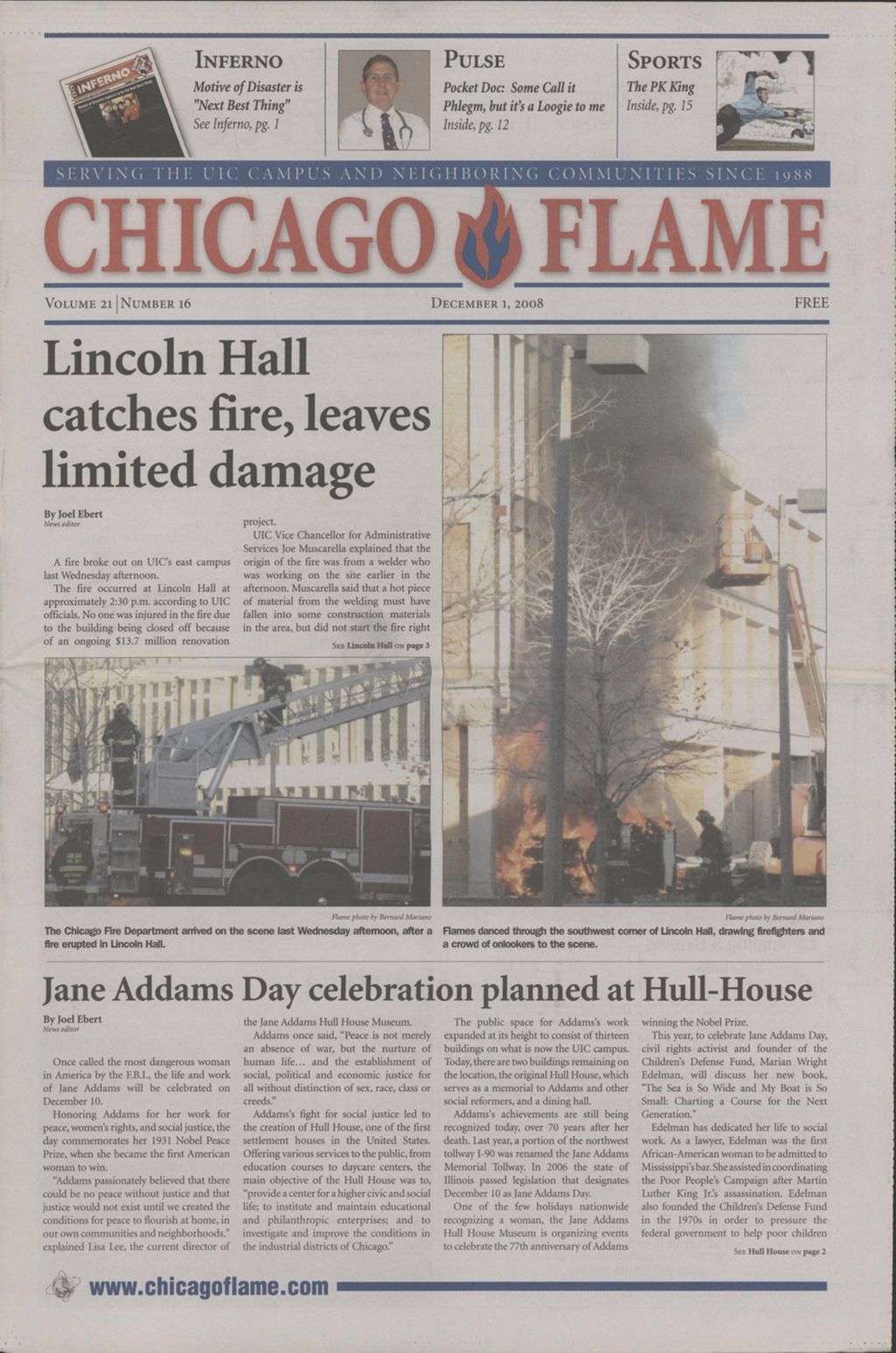 Chicago Flame (December 1, 2008)