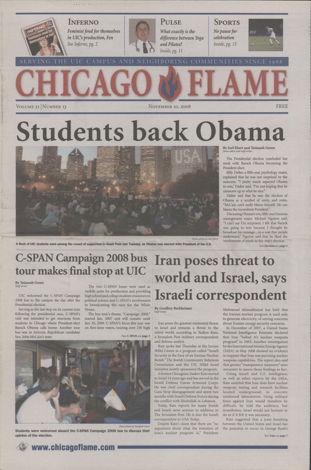 Chicago Flame (November 10, 2008)