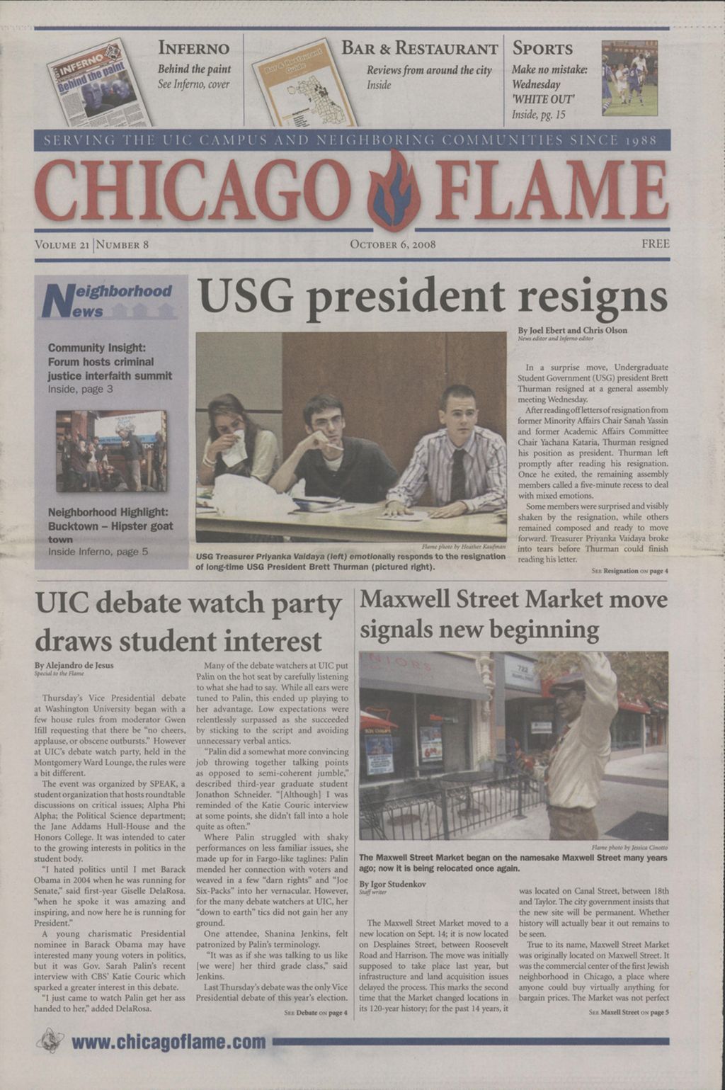 Chicago Flame (October 6, 2008)